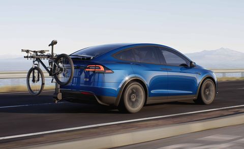 2023 tesla model x задняя буксировка велосипеда